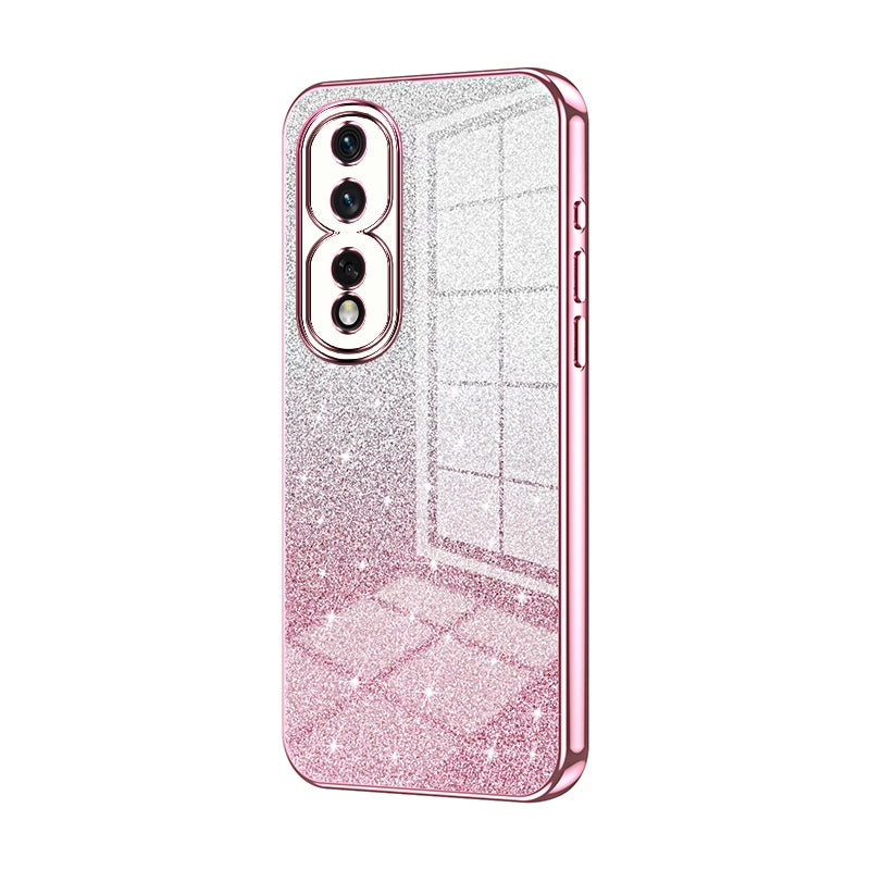 Honor 80 Pro Glitter Powder Electroplated Gradient Phone Case – Fashionable & Luxurious with Anti-Fingerprint Coating, Shock-Absorption, and Lens Protection