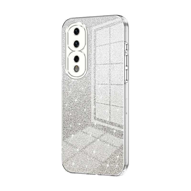 Honor 80 Pro Glitter Powder Electroplated Gradient Phone Case – Fashionable & Luxurious with Anti-Fingerprint Coating, Shock-Absorption, and Lens Protection