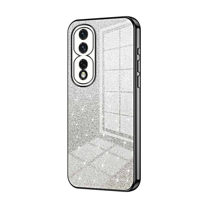 Honor 80 Pro Glitter Powder Electroplated Gradient Phone Case – Fashionable & Luxurious with Anti-Fingerprint Coating, Shock-Absorption, and Lens Protection