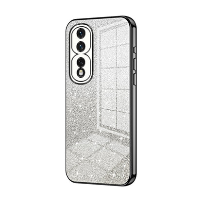 Honor 80 Pro Glitter Powder Electroplated Gradient Phone Case – Fashionable & Luxurious with Anti-Fingerprint Coating, Shock-Absorption, and Lens Protection