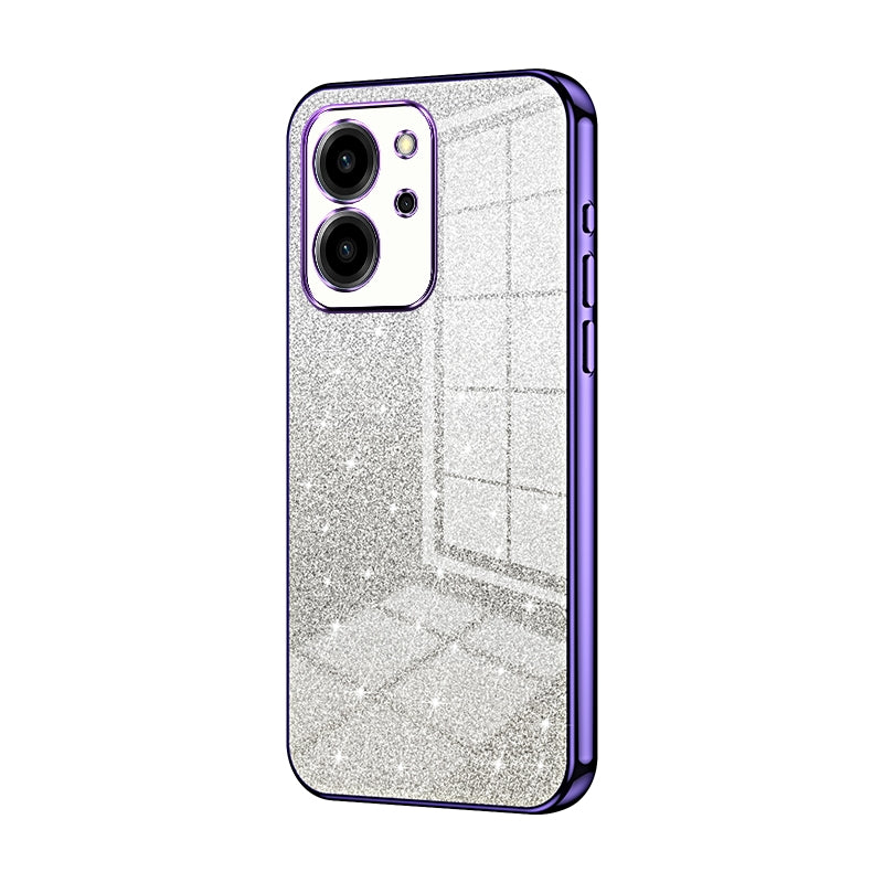 Honor 80 SE Glitter Powder Electroplated Gradient Phone Case – Fashionable & Luxurious with Anti-Fingerprint Coating, Shock-Absorption, and Lens Protection