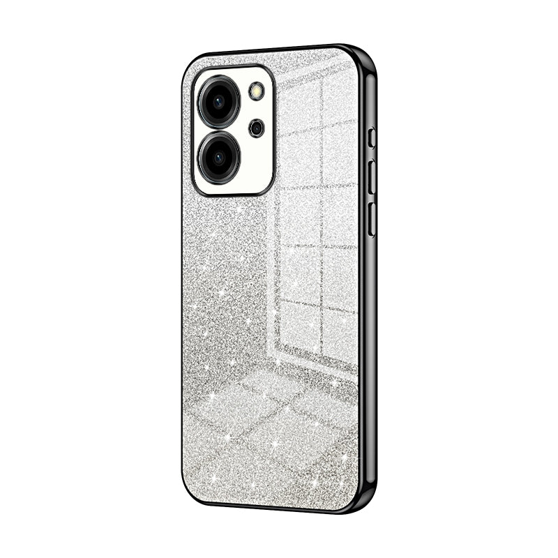 Honor 80 SE Glitter Powder Electroplated Gradient Phone Case – Fashionable & Luxurious with Anti-Fingerprint Coating, Shock-Absorption, and Lens Protection