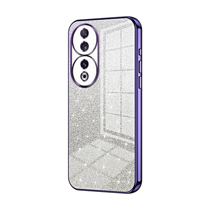 Honor 90 Glitter Powder Electroplated Gradient Phone Case – Fashionable & Luxurious with Anti-Fingerprint Coating, Shock-Absorption, and Lens Protection