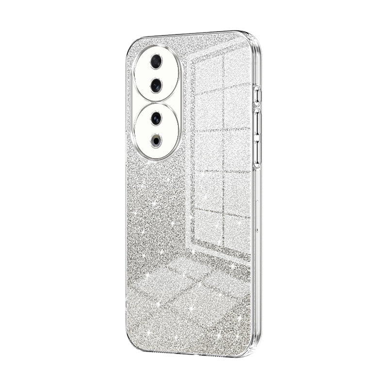 Honor 90 Glitter Powder Electroplated Gradient Phone Case – Fashionable & Luxurious with Anti-Fingerprint Coating, Shock-Absorption, and Lens Protection