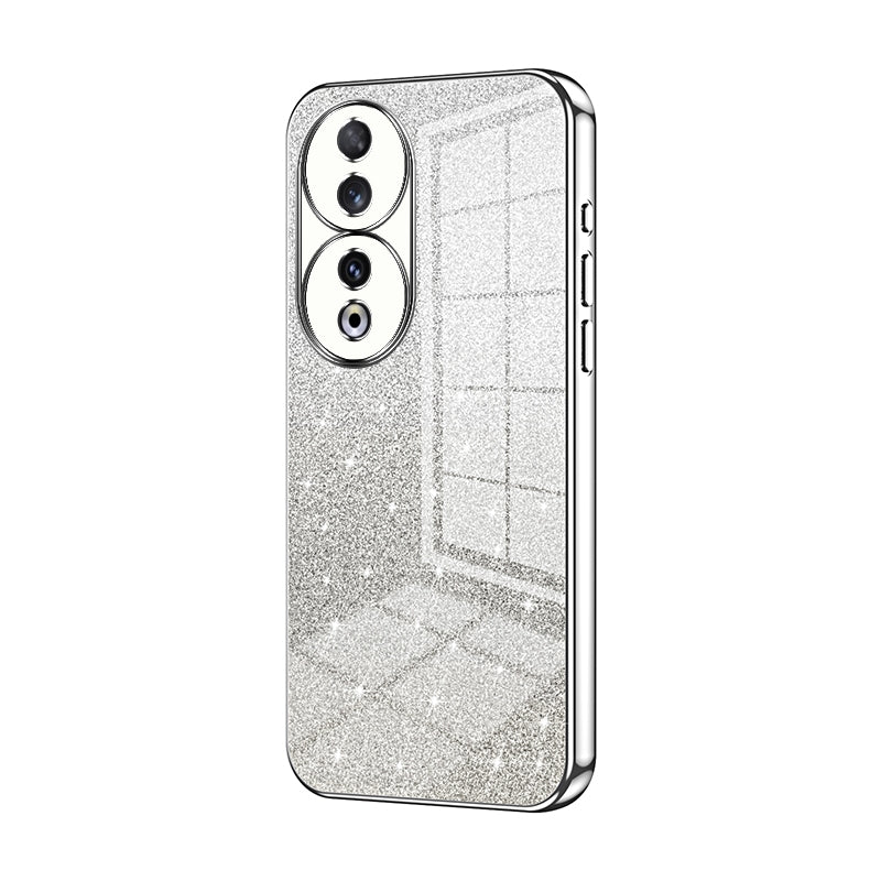 Honor 90 Glitter Powder Electroplated Gradient Phone Case – Fashionable & Luxurious with Anti-Fingerprint Coating, Shock-Absorption, and Lens Protection