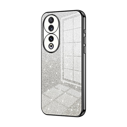 Honor 90 Glitter Powder Electroplated Gradient Phone Case – Fashionable & Luxurious with Anti-Fingerprint Coating, Shock-Absorption, and Lens Protection