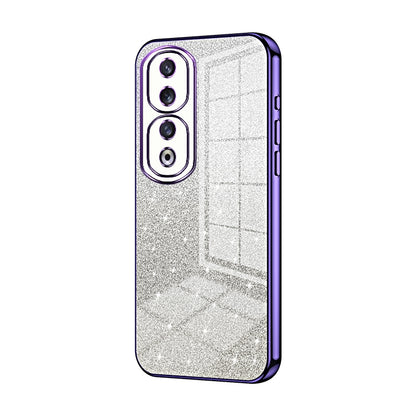 Honor 90 Pro Glitter Powder Electroplated Gradient Phone Case – Fashionable & Luxurious with Anti-Fingerprint Coating, Shock-Absorption, and Lens Protection
