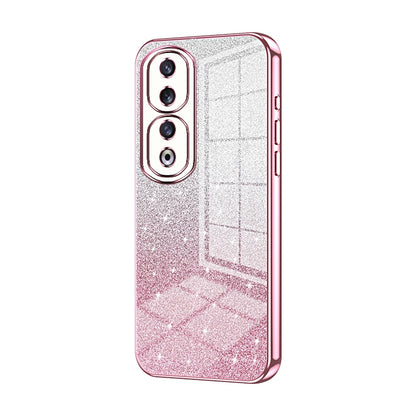 Honor 90 Pro Glitter Powder Electroplated Gradient Phone Case – Fashionable & Luxurious with Anti-Fingerprint Coating, Shock-Absorption, and Lens Protection