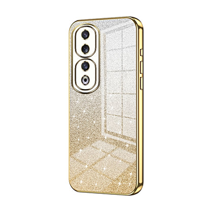 Honor 90 Pro Glitter Powder Electroplated Gradient Phone Case – Fashionable & Luxurious with Anti-Fingerprint Coating, Shock-Absorption, and Lens Protection