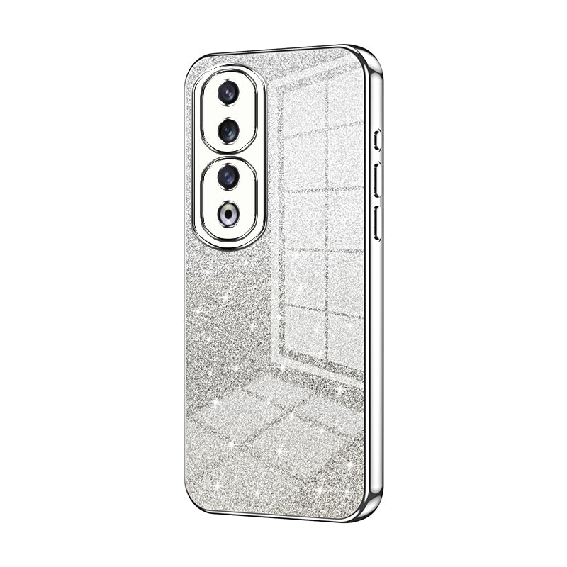 Honor 90 Pro Glitter Powder Electroplated Gradient Phone Case – Fashionable & Luxurious with Anti-Fingerprint Coating, Shock-Absorption, and Lens Protection