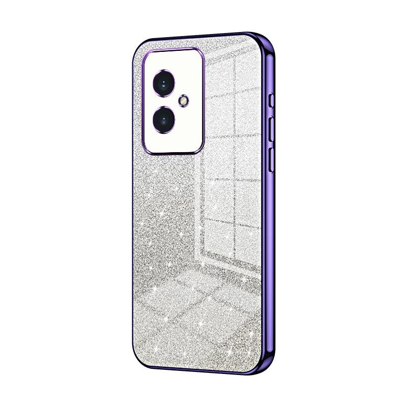Honor 100 Glitter Powder Electroplated Gradient Phone Case – Fashionable & Luxurious with Anti-Fingerprint Coating, Shock-Absorption, and Lens Protection