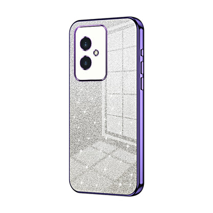 Honor 100 Glitter Powder Electroplated Gradient Phone Case – Fashionable & Luxurious with Anti-Fingerprint Coating, Shock-Absorption, and Lens Protection