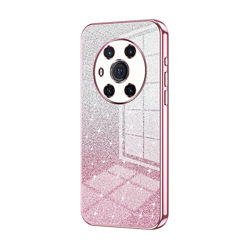 Honor Magic3 Glitter Powder Electroplated Gradient Phone Case – Fashionable & Luxurious with Anti-Fingerprint Coating, Shock-Absorption, and Lens Protection