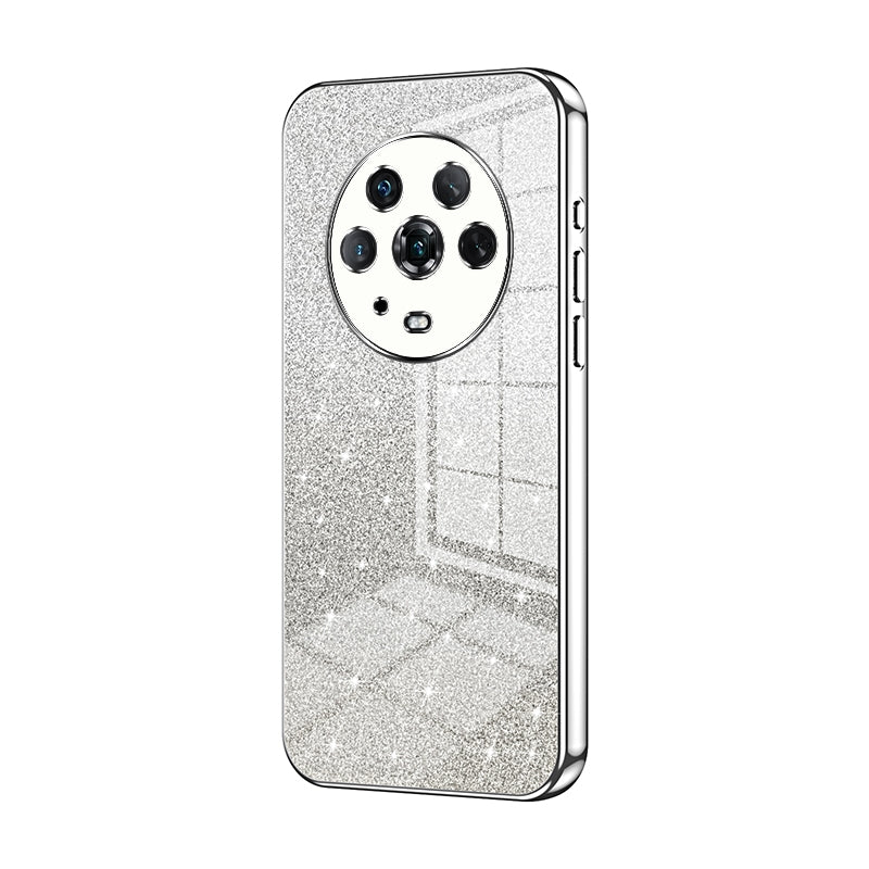 Honor Magic4 Glitter Powder Electroplated Gradient Phone Case – Fashionable & Luxurious with Anti-Fingerprint Coating, Shock-Absorption, and Lens Protection