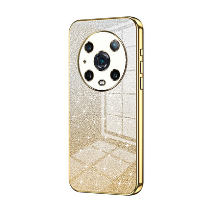 Honor Magic4 Pro Glitter Powder Electroplated Gradient Phone Case – Fashionable & Luxurious with Anti-Fingerprint Coating, Shock-Absorption, and Lens Protection