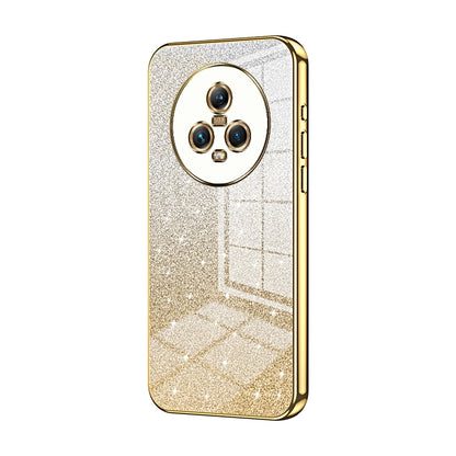 Honor Magic5 Glitter Powder Electroplated Gradient Phone Case – Fashionable & Luxurious with Anti-Fingerprint Coating, Shock-Absorption, and Lens Protection