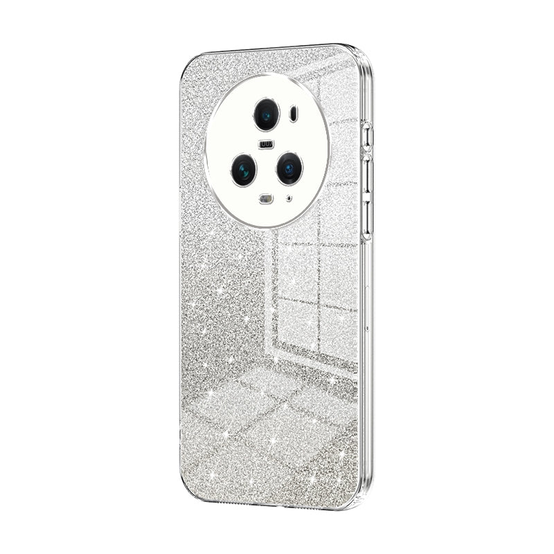 Honor Magic5 Pro Glitter Powder Electroplated Gradient Phone Case – Fashionable & Luxurious with Anti-Fingerprint Coating, Shock-Absorption, and Lens Protection