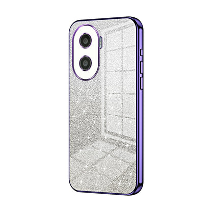 Honor X40i Glitter Powder Electroplated Gradient Phone Case – Fashionable & Luxurious with Anti-Fingerprint Coating, Shock-Absorption, and Lens Protection