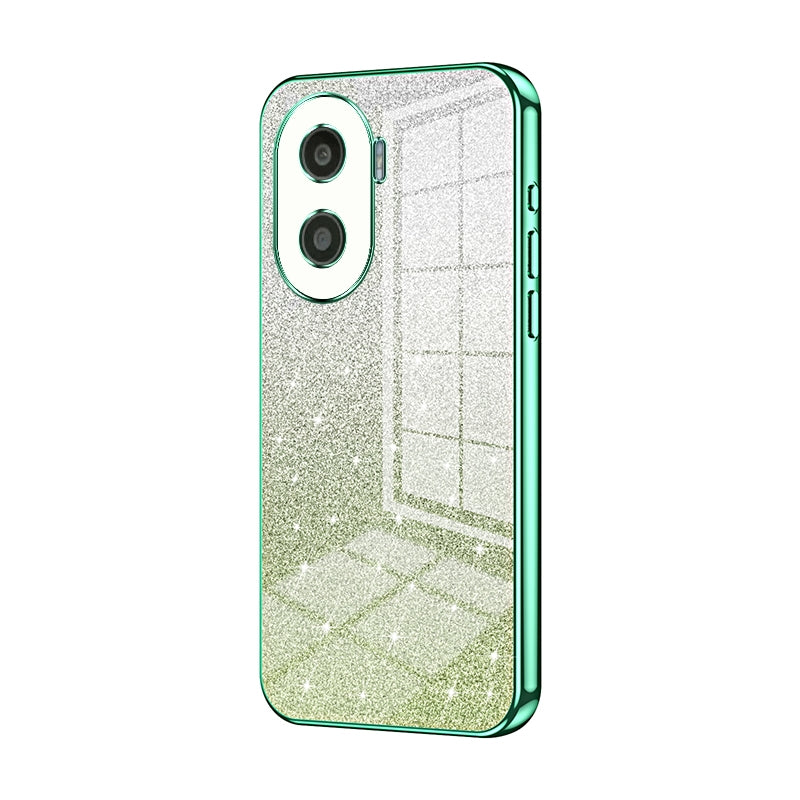 Honor Play 7T Pro Glitter Powder Electroplated Gradient Phone Case – Fashionable & Luxurious with Anti-Fingerprint Coating, Shock-Absorption, and Lens Protection