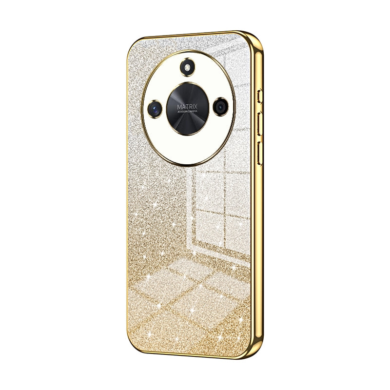 Honor X50 Glitter Powder Electroplated Gradient Phone Case – Fashionable & Luxurious with Anti-Fingerprint Coating, Shock-Absorption, and Lens Protection