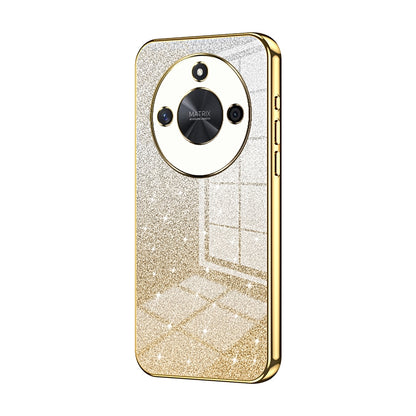 Honor X50 Glitter Powder Electroplated Gradient Phone Case – Fashionable & Luxurious with Anti-Fingerprint Coating, Shock-Absorption, and Lens Protection