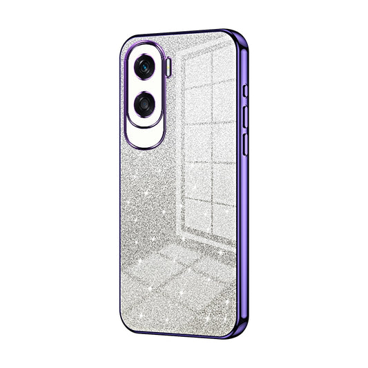 Honor X50i Glitter Powder Electroplated Gradient Phone Case – Fashionable & Luxurious with Anti-Fingerprint Coating, Shock-Absorption, and Lens Protection