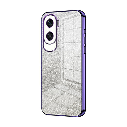 Honor 90 Lite Glitter Powder Electroplated Gradient Phone Case – Fashionable & Luxurious with Anti-Fingerprint Coating, Shock-Absorption, and Lens Protection