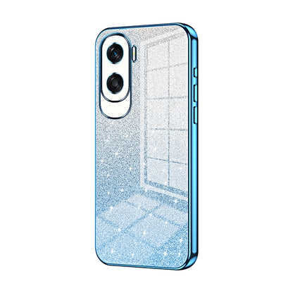 Honor X50i Glitter Powder Electroplated Gradient Phone Case – Fashionable & Luxurious with Anti-Fingerprint Coating, Shock-Absorption, and Lens Protection