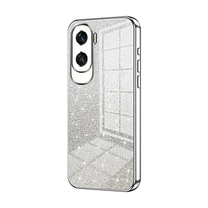 Honor 90 Lite Glitter Powder Electroplated Gradient Phone Case – Fashionable & Luxurious with Anti-Fingerprint Coating, Shock-Absorption, and Lens Protection