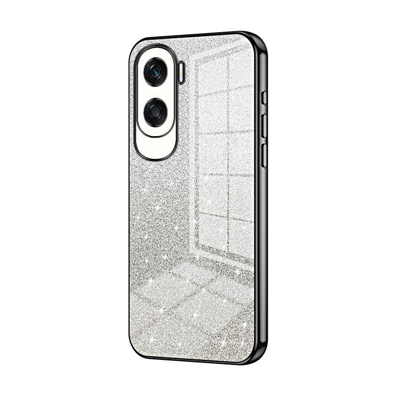 Honor 90 Lite Glitter Powder Electroplated Gradient Phone Case – Fashionable & Luxurious with Anti-Fingerprint Coating, Shock-Absorption, and Lens Protection