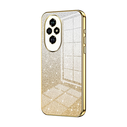 Honor 200 Glitter Powder Electroplated Gradient Phone Case – Fashionable & Luxurious with Anti-Fingerprint Coating, Shock-Absorption, and Lens Protection