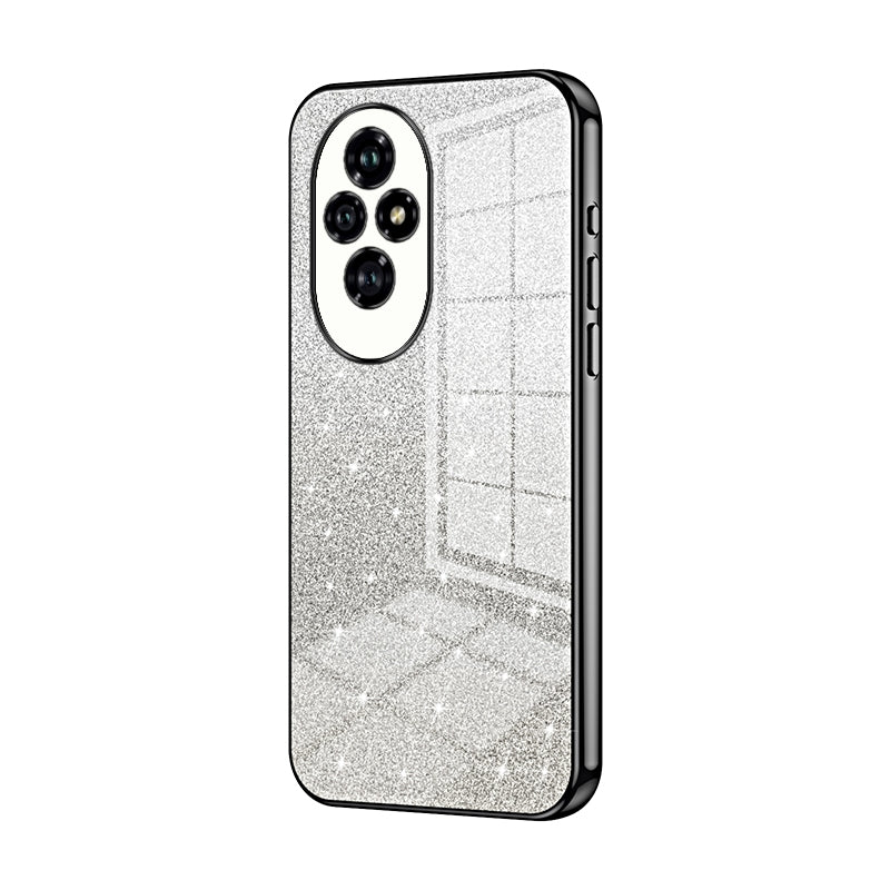 Honor 200 Glitter Powder Electroplated Gradient Phone Case – Fashionable & Luxurious with Anti-Fingerprint Coating, Shock-Absorption, and Lens Protection