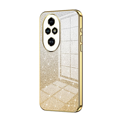 Honor 200 Pro Glitter Powder Electroplated Gradient Phone Case – Fashionable & Luxurious with Anti-Fingerprint Coating, Shock-Absorption, and Lens Protection