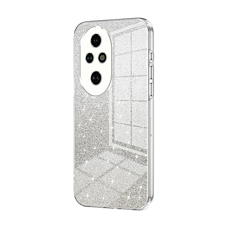 Honor 200 Pro Glitter Powder Electroplated Gradient Phone Case – Fashionable & Luxurious with Anti-Fingerprint Coating, Shock-Absorption, and Lens Protection