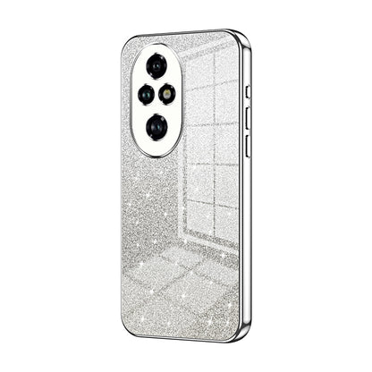 Honor 200 Pro Glitter Powder Electroplated Gradient Phone Case – Fashionable & Luxurious with Anti-Fingerprint Coating, Shock-Absorption, and Lens Protection
