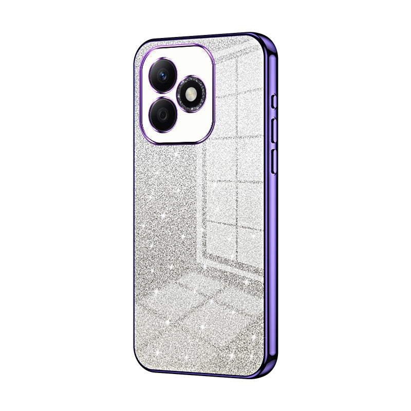 Honor X60i Glitter Powder Electroplated Gradient Phone Case – Fashionable & Luxurious with Anti-Fingerprint Coating, Shock-Absorption, and Lens Protection