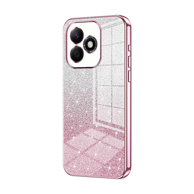 Honor X60i Glitter Powder Electroplated Gradient Phone Case – Fashionable & Luxurious with Anti-Fingerprint Coating, Shock-Absorption, and Lens Protection