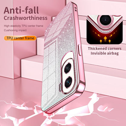 Honor X50 Glitter Powder Electroplated Gradient Phone Case – Fashionable & Luxurious with Anti-Fingerprint Coating, Shock-Absorption, and Lens Protection