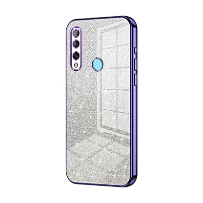 Huawei Enjoy 10 Plus Glitter Powder Electroplated Gradient Phone Case – Fashionable & Luxurious with Anti-Fingerprint Coating, Shock-Absorption, and Lens Protection