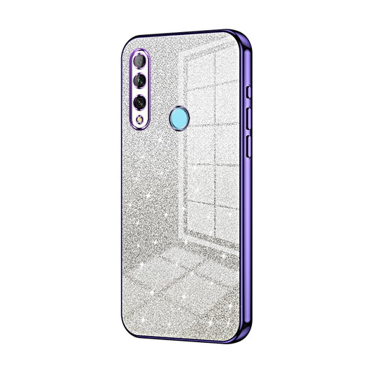 Huawei Enjoy 10 Plus Glitter Powder Electroplated Gradient Phone Case – Fashionable & Luxurious with Anti-Fingerprint Coating, Shock-Absorption, and Lens Protection
