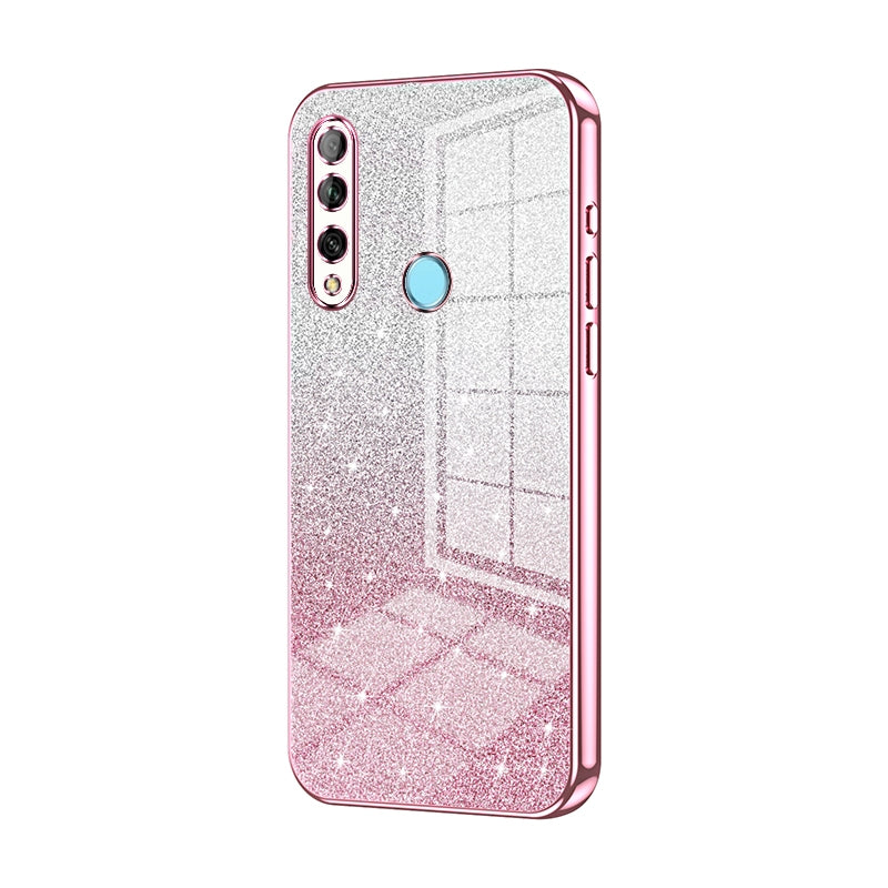 Huawei Enjoy 10 Plus Glitter Powder Electroplated Gradient Phone Case – Fashionable & Luxurious with Anti-Fingerprint Coating, Shock-Absorption, and Lens Protection
