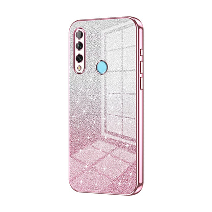 Huawei Enjoy 10 Plus Glitter Powder Electroplated Gradient Phone Case – Fashionable & Luxurious with Anti-Fingerprint Coating, Shock-Absorption, and Lens Protection