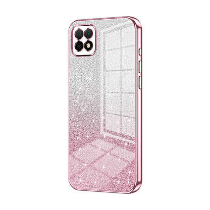 Huawei Enjoy 20 Glitter Powder Electroplated Gradient Phone Case – Fashionable & Luxurious with Anti-Fingerprint Coating, Shock-Absorption, and Lens Protection