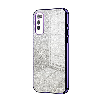 Huawei Enjoy Z 5G Glitter Powder Electroplated Gradient Phone Case – Fashionable & Luxurious with Anti-Fingerprint Coating, Shock-Absorption, and Lens Protection