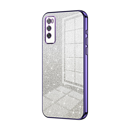 Huawei Enjoy Z 5G Glitter Powder Electroplated Gradient Phone Case – Fashionable & Luxurious with Anti-Fingerprint Coating, Shock-Absorption, and Lens Protection