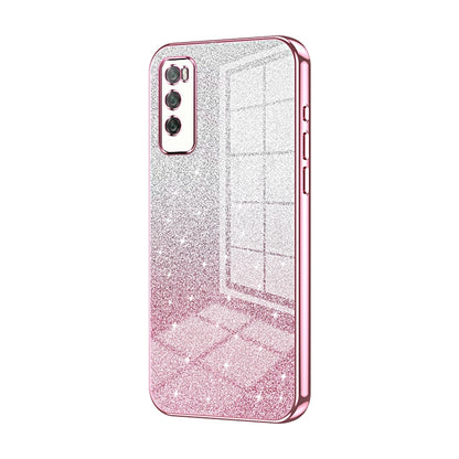 Huawei Enjoy 20 Pro Glitter Powder Electroplated Gradient Phone Case – Fashionable & Luxurious with Anti-Fingerprint Coating, Shock-Absorption, and Lens Protection