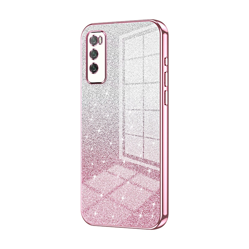 Huawei Enjoy Z 5G Glitter Powder Electroplated Gradient Phone Case – Fashionable & Luxurious with Anti-Fingerprint Coating, Shock-Absorption, and Lens Protection