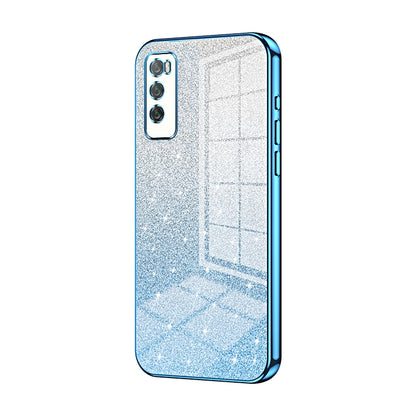 Huawei Enjoy Z 5G Glitter Powder Electroplated Gradient Phone Case – Fashionable & Luxurious with Anti-Fingerprint Coating, Shock-Absorption, and Lens Protection