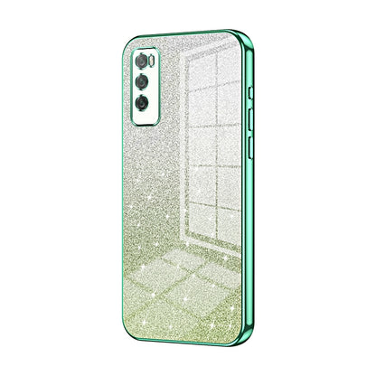 Huawei Enjoy 20 Pro Glitter Powder Electroplated Gradient Phone Case – Fashionable & Luxurious with Anti-Fingerprint Coating, Shock-Absorption, and Lens Protection