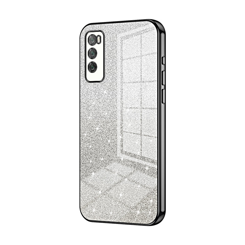 Huawei Enjoy Z 5G Glitter Powder Electroplated Gradient Phone Case – Fashionable & Luxurious with Anti-Fingerprint Coating, Shock-Absorption, and Lens Protection
